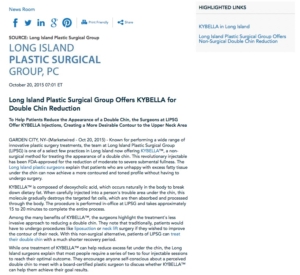 kybella,long island plastic surgeons,liposuction,neck lift, treat their double chin